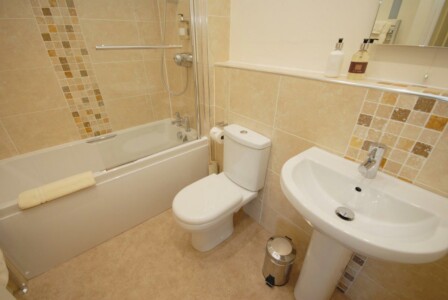 Full bathroom, with power shower